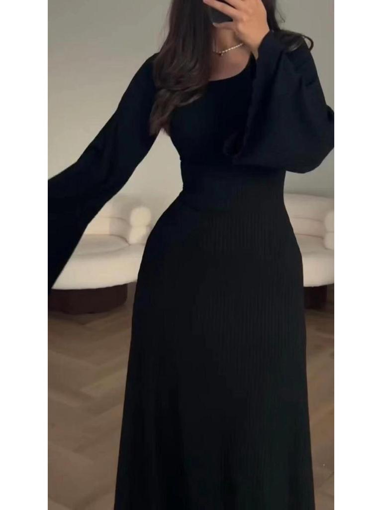 Women's 2024 Spring/Autumn Long-Sleeve Loose Casual Professional Dress