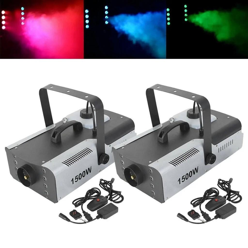 1500W Remote Control Fog Ejector DJ Party Wedding Stage Lighting Effect Spray Equipment LED Smoke Machine