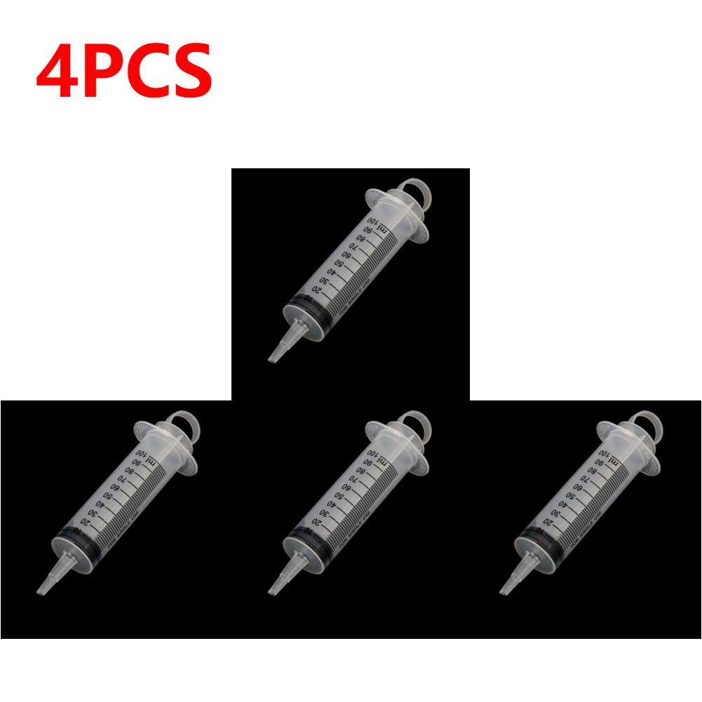 2-150ml Syringe Large Capacity With 100cm Hose Pump Measuring Washable Injector For Industrial Pet Food Feeding Oil Glue Fluid