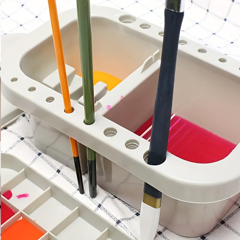 1 Pc Three-in-one Multi-functional Pen Wash Case, Can Be Used As a Color Palette, Paint Box, Easy To Use Art Tool Set