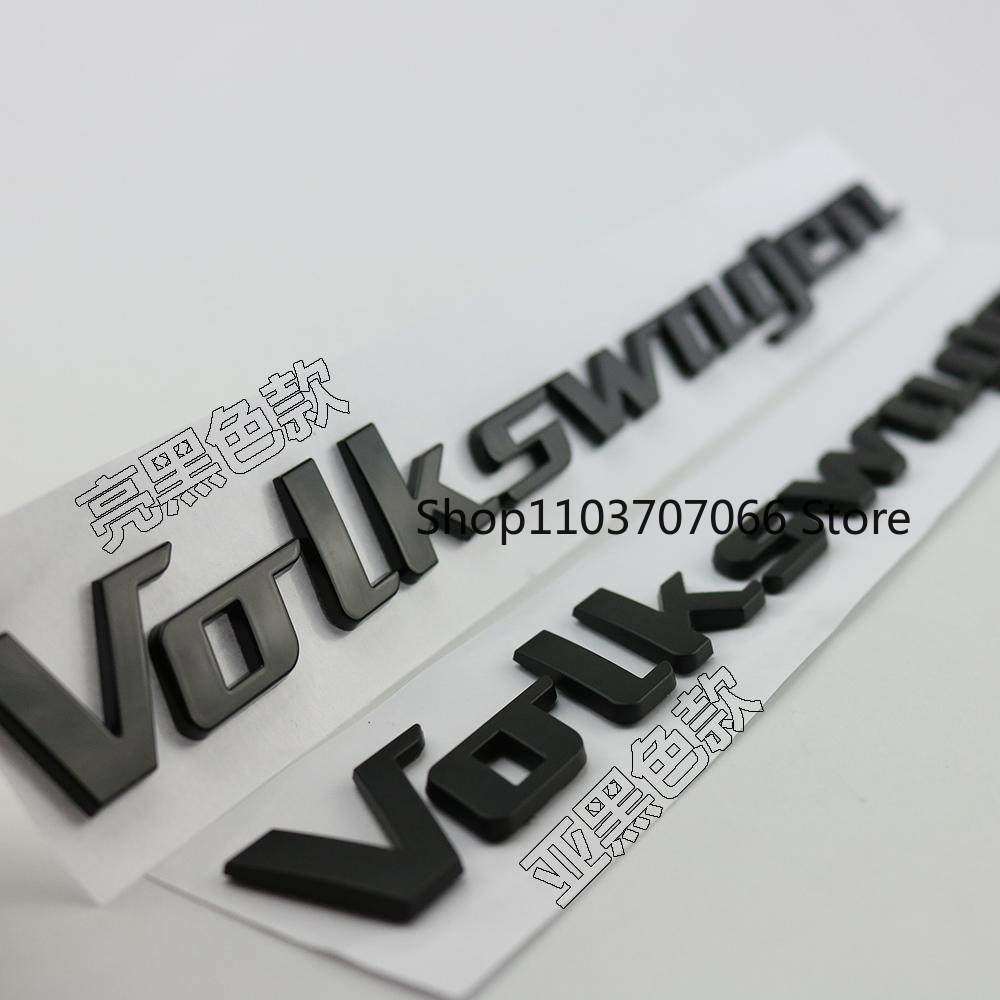YKPSC1 Styling Mouldings Car Abs 3D Letter Stickers VW Trunk Logo Stickers For Volkswagen Dasauto T-Roc Tiguan Golf Polo ID.3 ID.4 T-Cr
