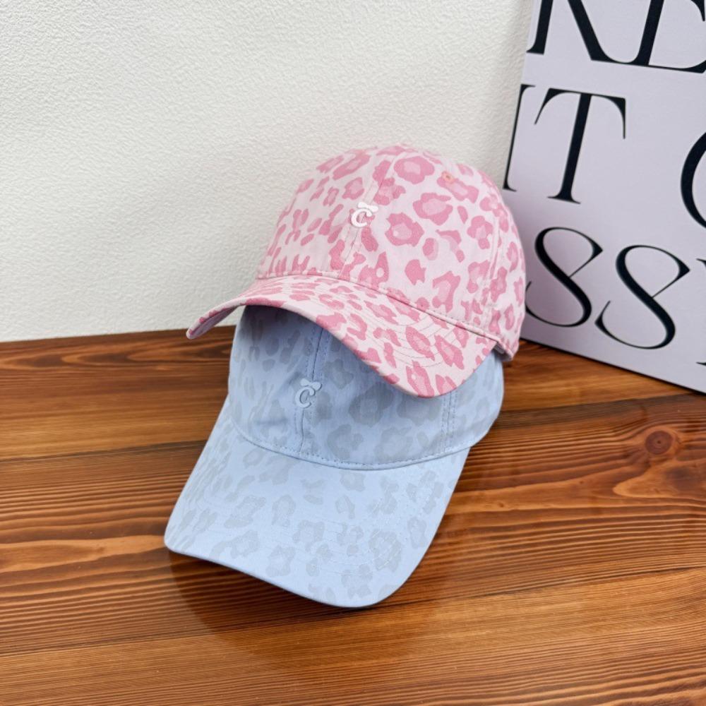 Kšiltovka s leopardím potiskem, bavlněná baseballová čepice s kšiltem, všestranná baseballová čepice s leopardím potiskem, dívčí