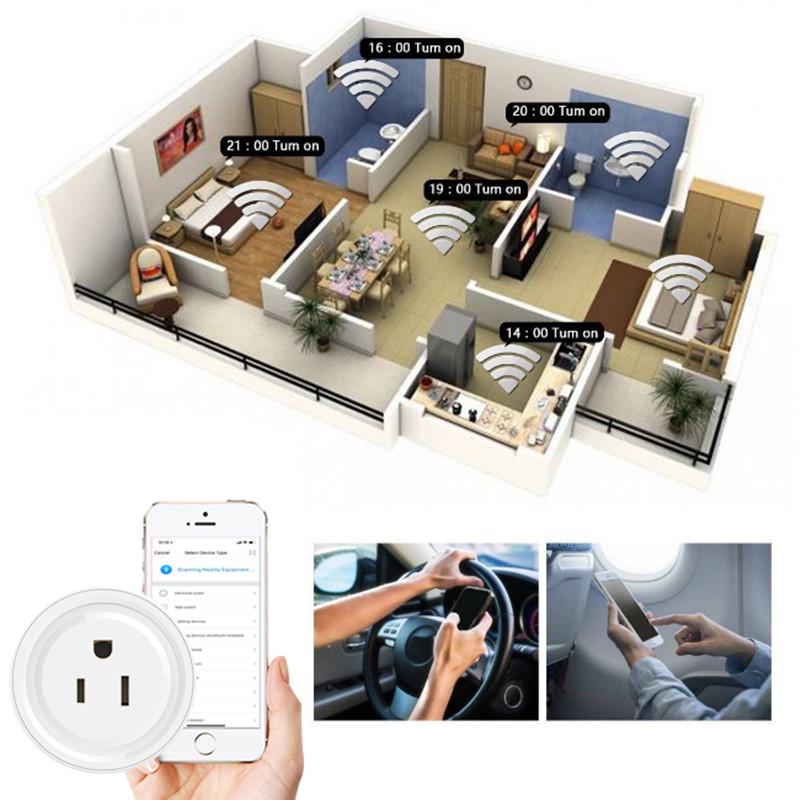Germa Us 10a Smart Wifi Socket Power Plug Tuya Mobile App Remote Control Works With Alexa Google Home For Smart Life