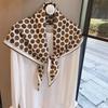 Polka Dot Retro Vintage Scarf Wrap Shawl Neck Tie Waist Sash Multi-Use Lightweight Silk-Look Accessory Women