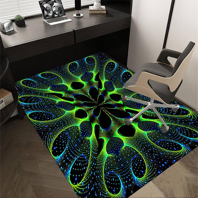 1 szt. Dywan podłogowy z wzorem abstrakcyjnym, bardzo duży, antypoślizgowy, do biura, domu, sypialni, studia, dywan na dużą powierzchnię, dywan do wnętrz, żywe kolory