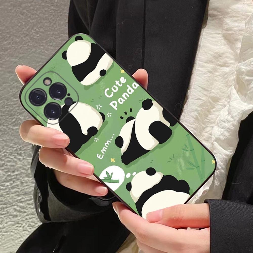 Panda Cute Phone Case For IPhone 16 15 14 11 12 13 Mini Pro XS Max Cover 6 7 8 Plus X Funda Shell