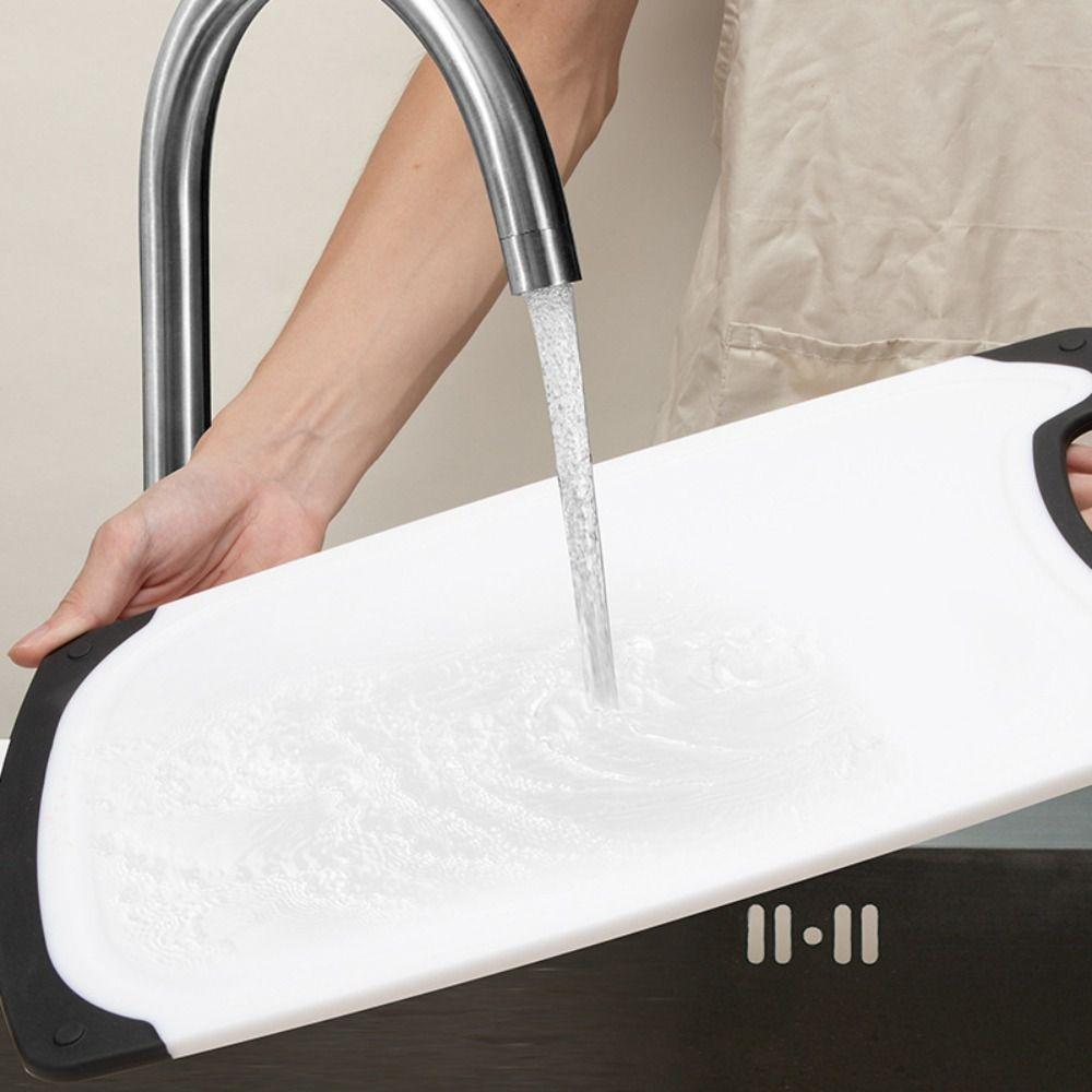 3 Stück Rillendesign Babynahrung Schneidebrett Set Kunststoff Hackblock Schneidebrett Obst