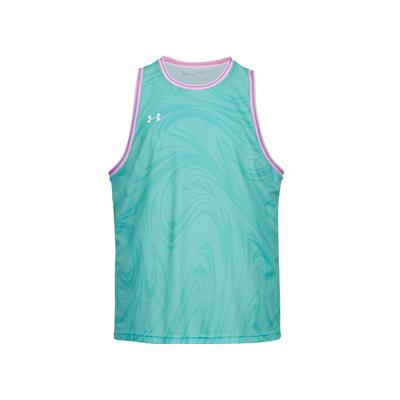 Breathable Quick-Dry Comfortable Sleeveless Basketball Jersey Men Tops Light-Green Pink-Purple 25500128-361