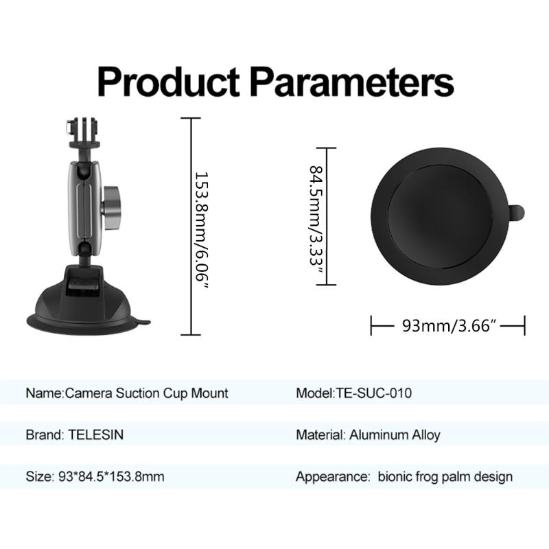 Universal Windshield Suction Cup Mount Bracket for  Inst360 Osmo  Action Camera Mount Smartphone Action Camera