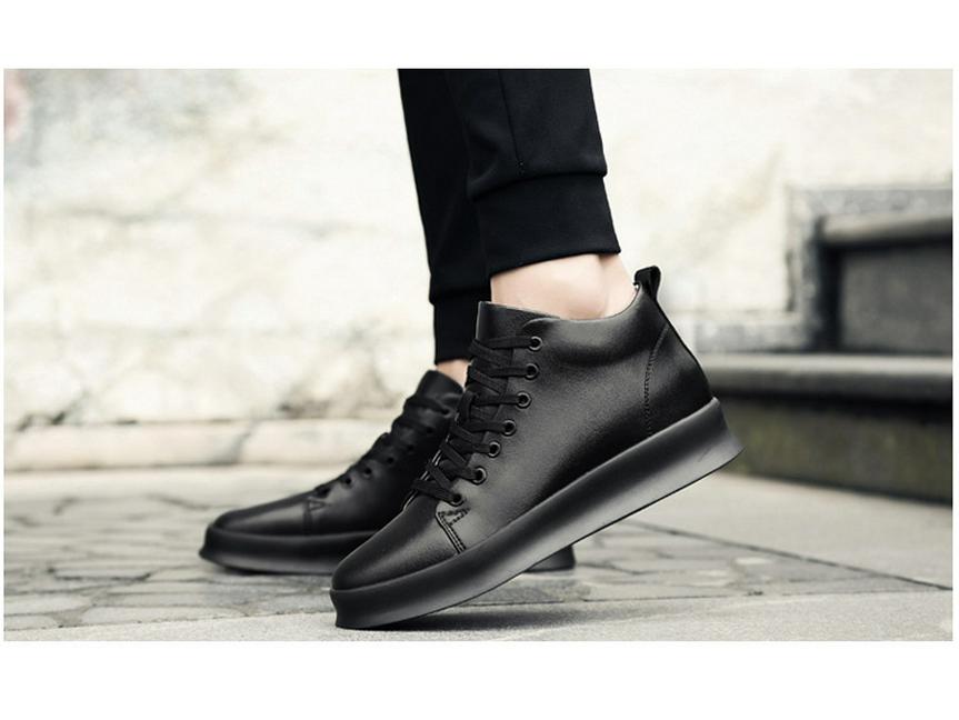 Summer Fashion 8CM Height Boost Men's Hidden Heel Korean Style British Trend Casual Skate Shoes