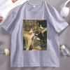 Tattoo Cat Print T Shirt For Unisex Unisex Summer Casual Fashion Funny Humor Streetwear Tops Vintage Crew Neck Short Sleeve Tees