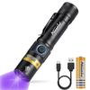 Alonefire SV38 5W 365nm Black Light UV Flashlight, USB C Type, Rechargeable, UV Anisakis Light, Wood's Light Inspection, Money Detector, Resin Curing,