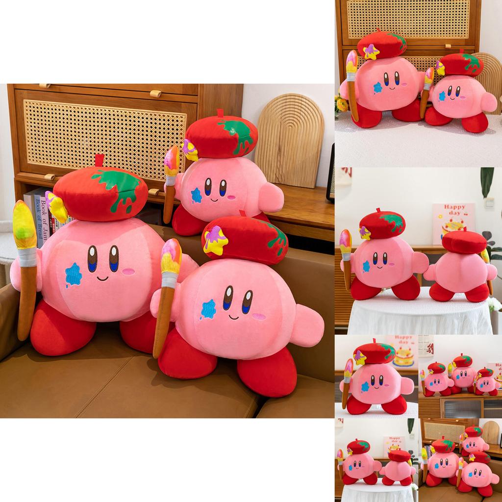 Painter Kirby Plush Toy With Pp Cotton Filling For Collectors And Gift Enthusiasts