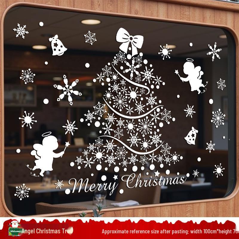 Santa Claus Christmas Window Clings - Tree, Door Stickers & Ornament Decor