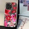 Realistic Pink Lily Flower Print Phone Case For iPhone 13 16 14 Pro 15 12Mini 11 XR XS Max 7 8Plus Cute Clear Soft TPU Cover Bag