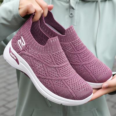 Schuhe Damenschuhe Vielseitig Sommer Atmungsaktiv Lässig Einzelne Schuhe Ein Pedal Alte Pekinger Stoffschuhe Damenmode Bequeme Socken Schuhe