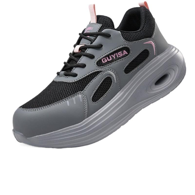 Women Safety Shoes with Breathable Steel Toe Anti Crush Anti Puncture Lightweight Comfortable Safe Summer Work Shoes