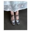 Fashion Summer 2025 New Silver Women's Wrapped Heel Sandals