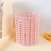 Suporte criativo de plástico para canetas de vime, caixas ocas multifuncionais, recipiente para lápis, caixa de armazenamento para artigos de papelaria de escritório