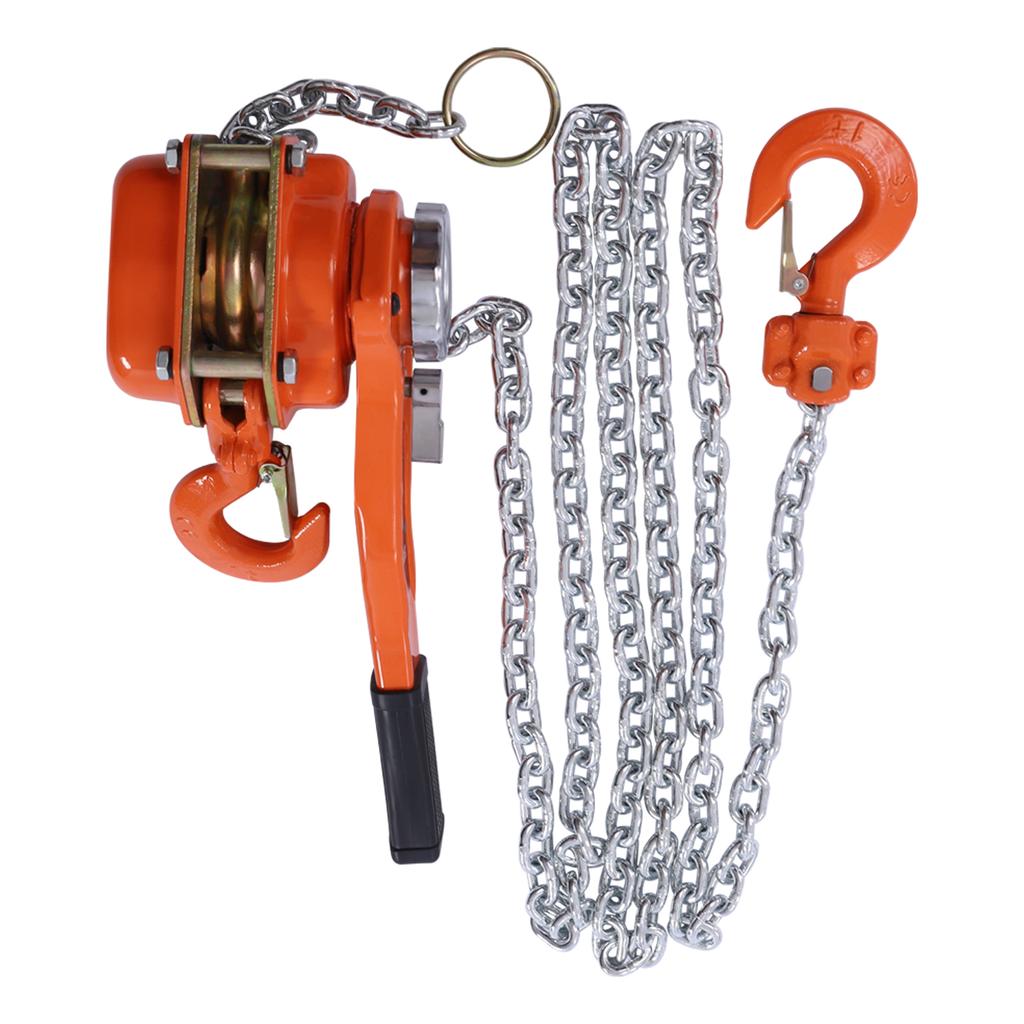 0.75T Manual Chain Hoist, 1650lbs Lifting Capacity 10ft Height, Manganese Steel Lever Hoist for Garage, Workshop, Construction