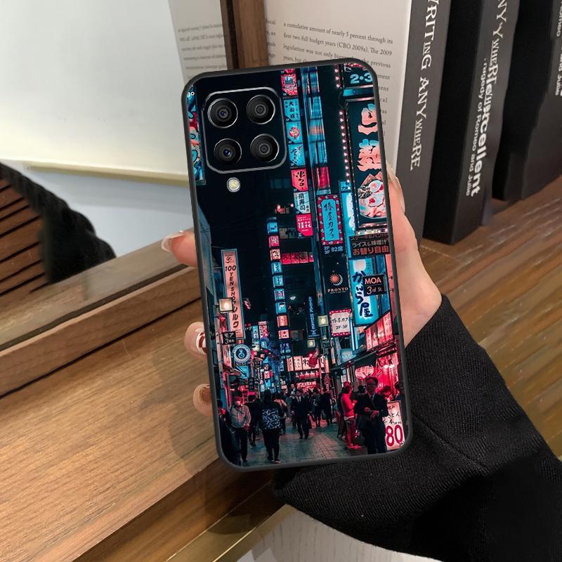 Japanese Night City Aesthetic Case For Samsung Galaxy M56 M16 M36 M33 M53 M13 M12 M32 M52 M20 M15 M55 M31 M14 M35 M34 M54