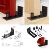 B0KB Double Wheel Sliding Door Guide Structure Modifiable Track Positioner Denial Drilling Required Mild Steel Building for
