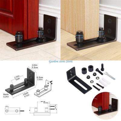 B0KB Double Wheel Sliding Door Guide Structure Modifiable Track Positioner Denial Drilling Required Mild Steel Building for