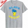 Maglietta Slava Ukraini Design Creativo Ucraina Maglietta con Stampa Bandiera Ucraina Unisex Universale Moda Casual Girocollo T-shirt