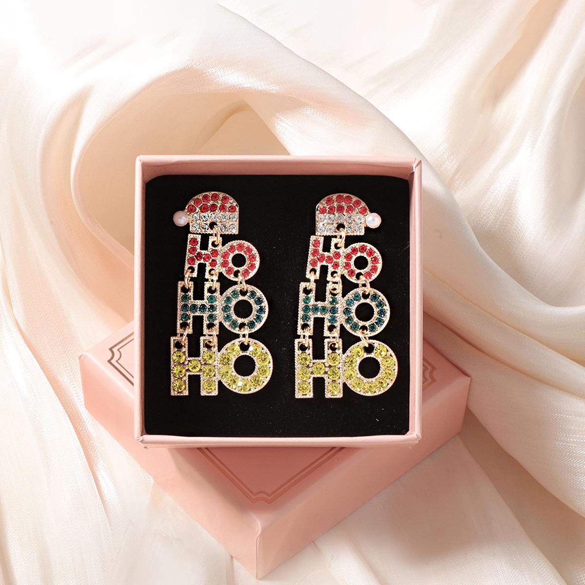 Креативные серьги-буквы с цирконами для женщин - Праздничный европейско-американский дизайн
