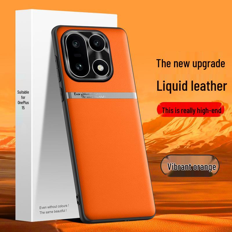 OnePlus 15 Liquid Leather Waistline Case - High-End, Durable, Simple Business Design