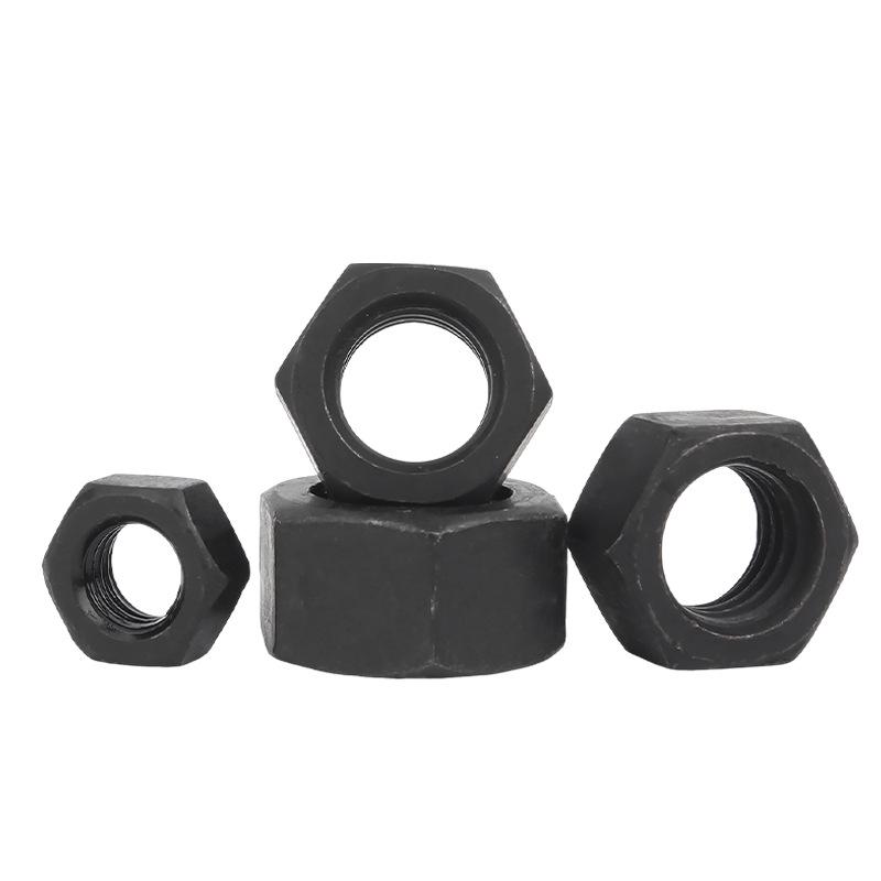 Zestaw śrub z nakrętkami sześciokątnymi o wysokiej wytrzymałości, czernione: Żelazo, Klasa 8/10.9/12.9.