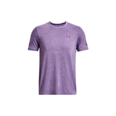 Solid Color Crew Neck Short Sleeve T-Shirt Men Tops Purple 1375692-571