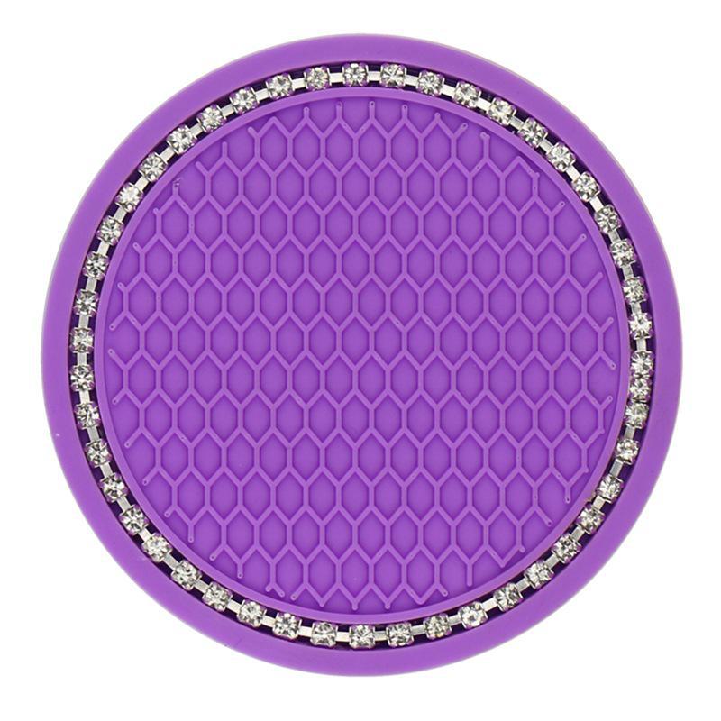 Creative Honeycomb Car Coaster: Cross-Border Multifunctional Storage with Rhinestone Anti-Slip Mat