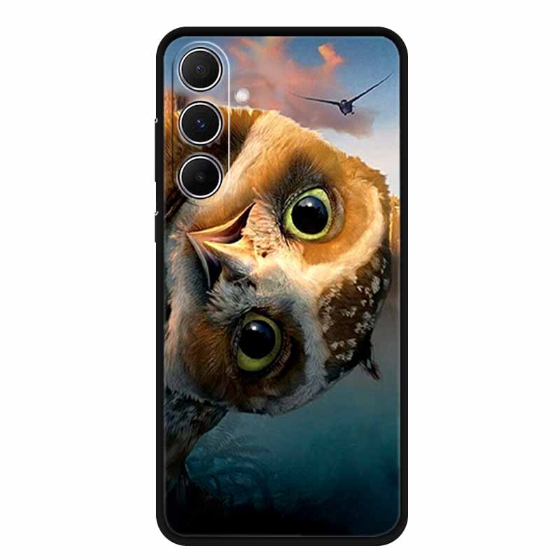 For Samsung Galaxy A55 5G Case Animals Soft Silicone TPU Phone Cases Back Cover For SamsungA55 Wolf Protector Cute Girl Shell