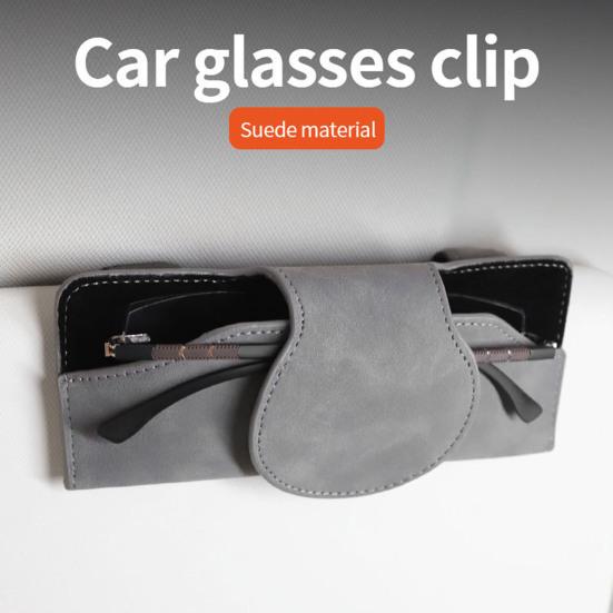 Magnetic Sunglasses Holder for Car Glasses Holder Car Visor Suede Eyeglasses Holder Glasses