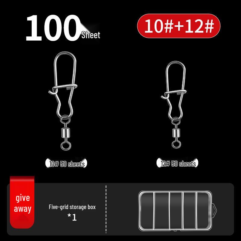 Strong Pull Carabiner Snap Swivel Quick-Open 8-Shape Fishing Ring Connector