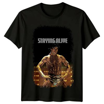 Staying Alive (1983) Movie Poster Inspired T-Shirt Retro 80s Tee