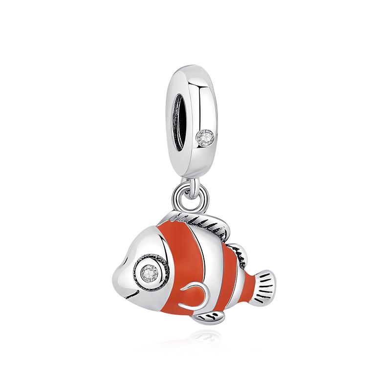 Original 925 Sterling Copper Charms Summer Sea Turtle Starfish Crystal Beads Fit Brand Bracelets Necklaces Women Diy Zircon