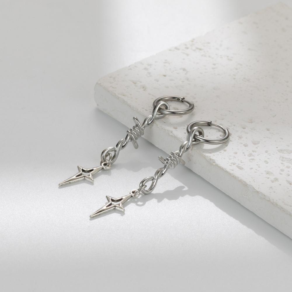 Alloy Geometric Trendy Lightning Heart Clip On Earrings For Women 2023 Summer