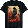 NEW LIMITED Gothic Raven Rose Enchanteds Vintage Floral Crow Tee Shirt S-3XL