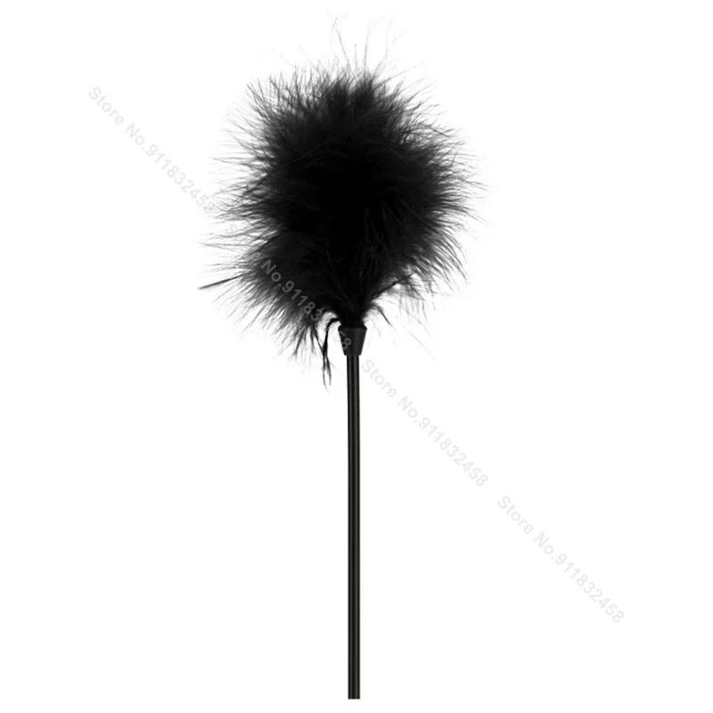 SM Erotic Caress Feather Stick Female Slave Training Tingle Teasing Stick Couple Foreplay Flirting Sex Toy