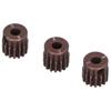 3Pcs 48DP 15T Steel Pinion Gear Set for 110 RC Car 3.175mm Shaft BrushlessBrushed Motor
