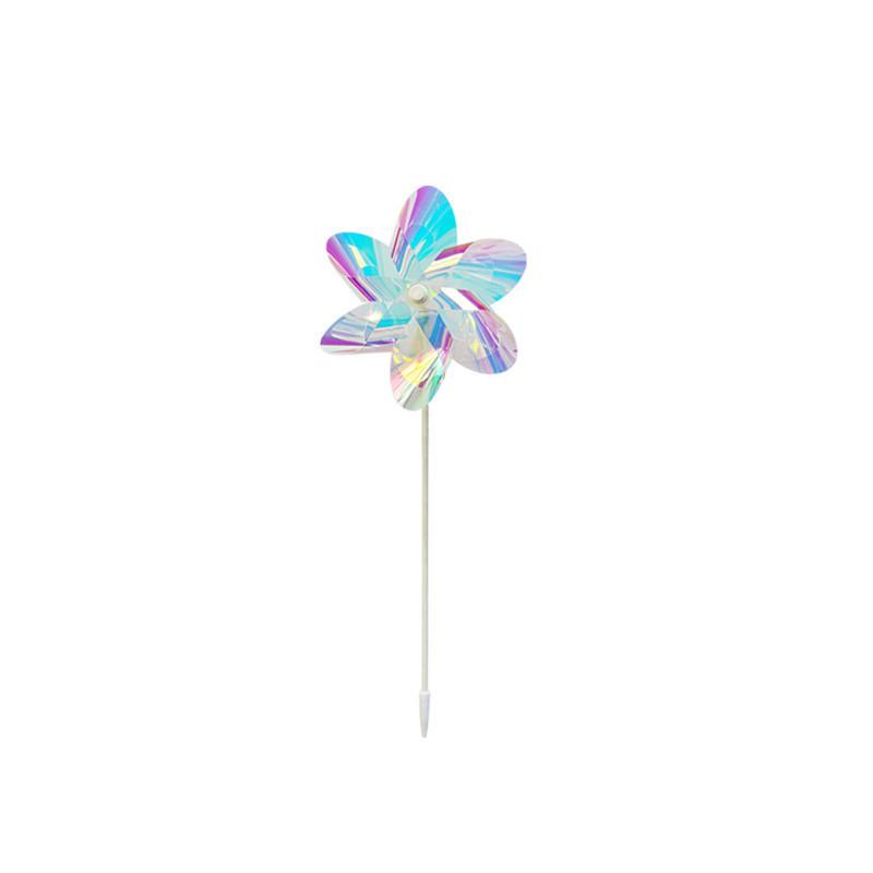 Colorful Reflective Plastic Windmill Toy For Outdoor Decoration Bird Repellent