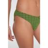 Dół od bikini z teksturowanym wzorem w kształcie litery V, w zieloną kratkę Tbess21ba0130
