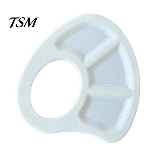 Ergonomic Thumb Hole Painting Tray Mini Paint Palette Tray, with Hole, Lightweight Durable for Artists Mixing Watercolor Palette, And Students Easy to