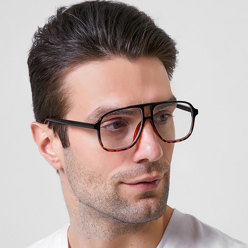 Anti Blue Light Glasses Vintage Frame Men Women Transparent Optical Eyewear Prescription Myopia Sunglasses One Piece