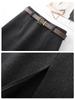 Woolen High-Waist A-Line Midi Skirt for Women - Winter 2025 Collection
