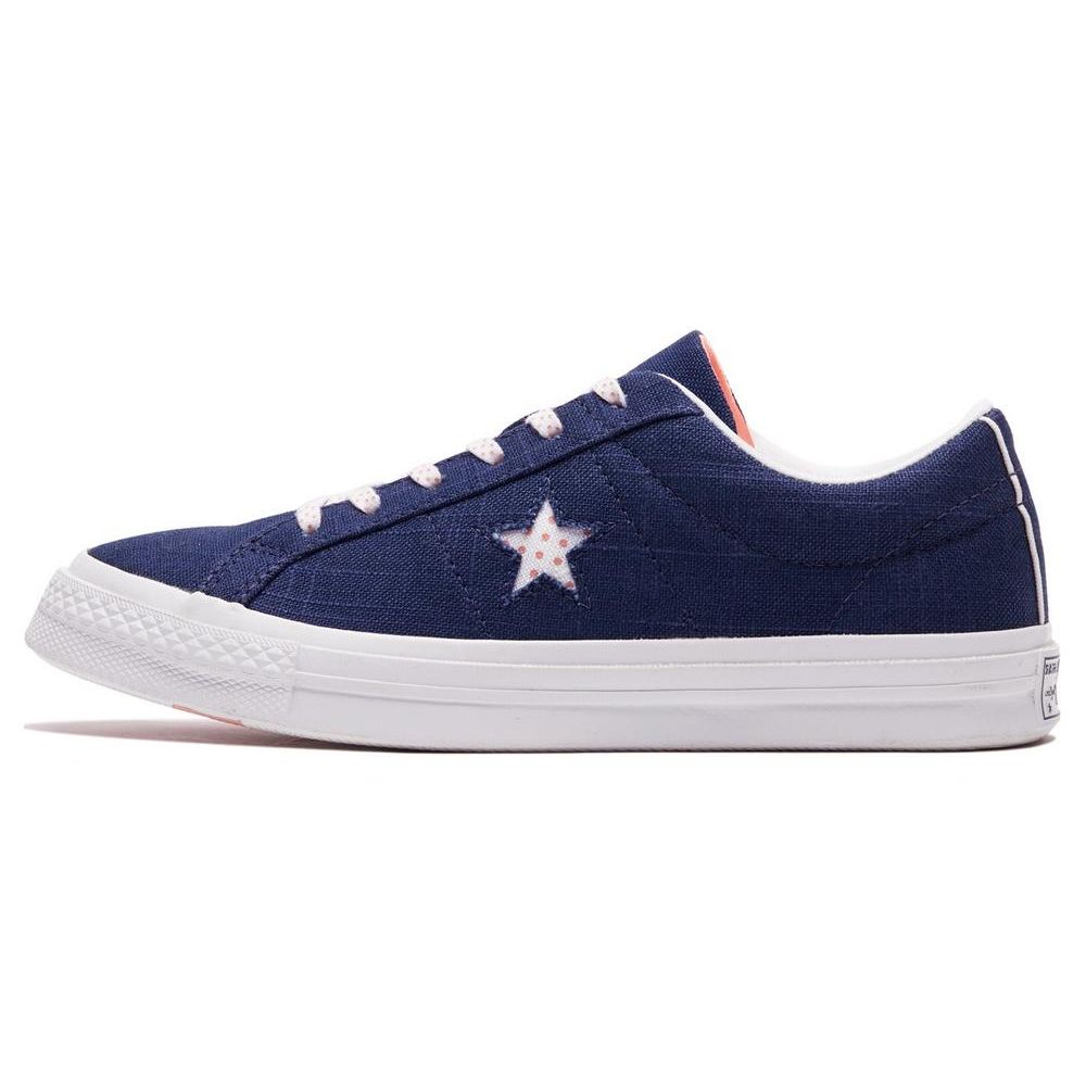

Converse One Star Ox Удобные Повседневные Нескользящие Прочные Низкие Кеды для Скейтбординга Унисекс Кроссовки Темно-синие Белые 160621C 35
