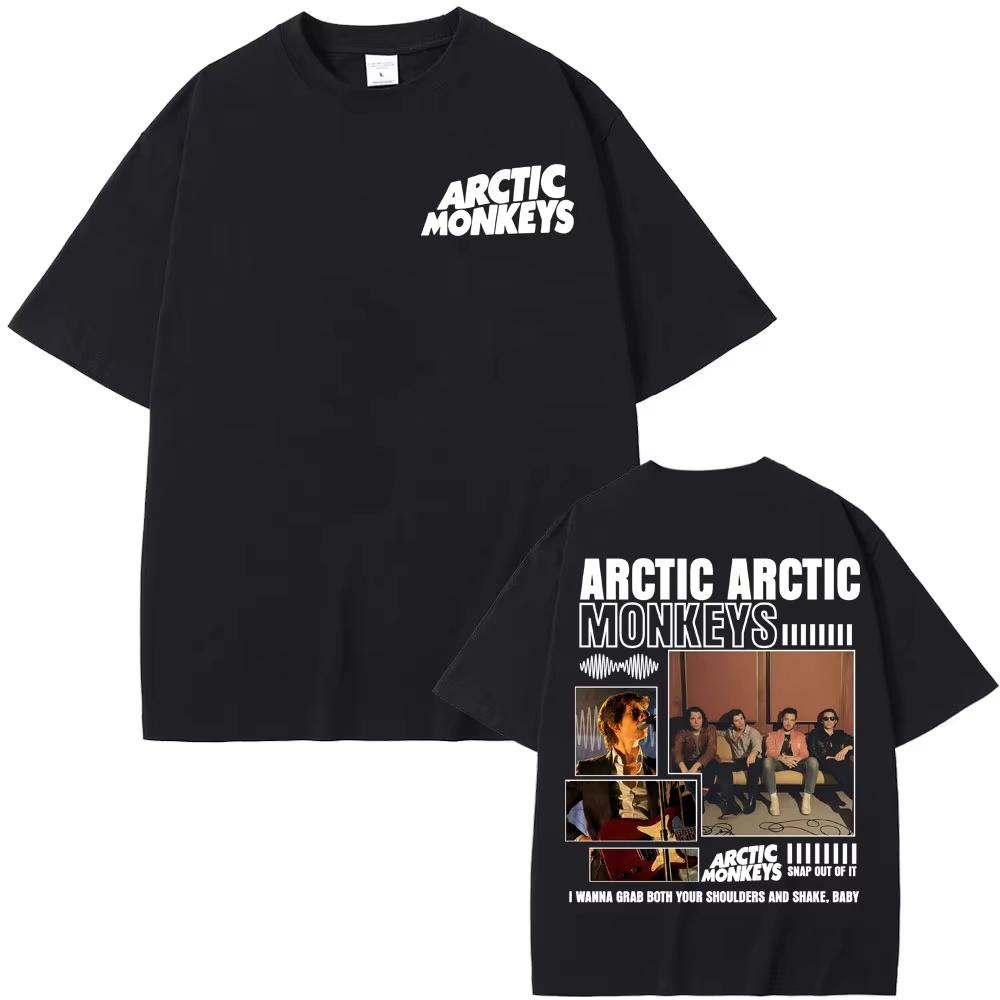 

Rock Band Arctic Monkeys Cover Graphic T Shirt Men s Clothing Hip Hop Punk Streetwear T Shirts Women Casual Cotton Male T-shi... 5XL різнокольоровий