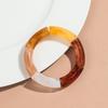 Retro Acrylic Chunky Bamboo Curved Tube Bracelets for Women Boho Mixed Color Resin Stretchy Stack Bangles Trendy Jewelry Gifts